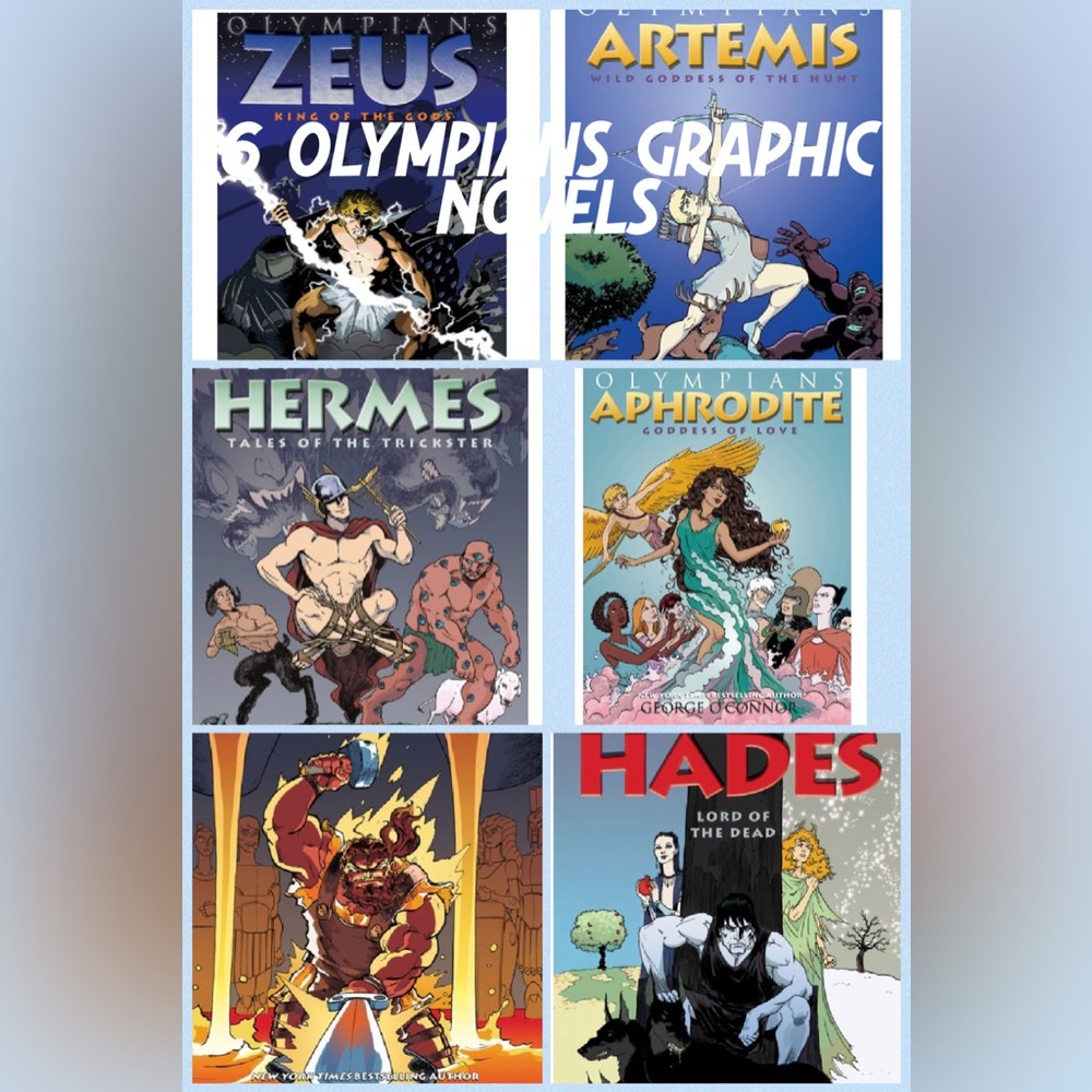 Olympians Graphic Novels Collection with Signed Copy with Doodle!